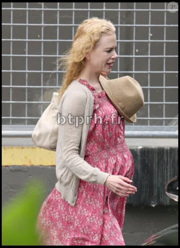 Photo : Nicole Kidman enceinte à Nashville le 3 juillet 2008. - Purepeople